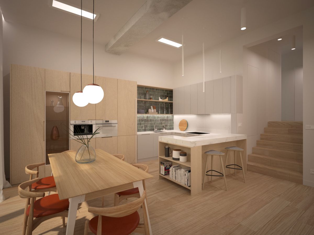 Otwarta przestrzeń części dziennej do spędzania czasu z rodziną i przyjaciółmi.